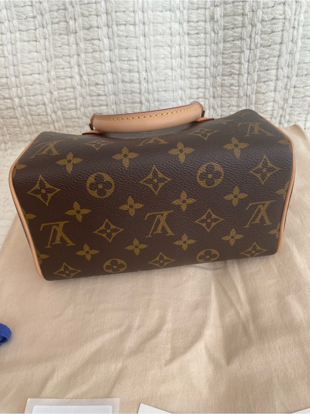 Louis Vuitton Speedy 20 Monogram Canvas Crossbody Bag Vachetta Strap Insert Box - Picture 12 of 16